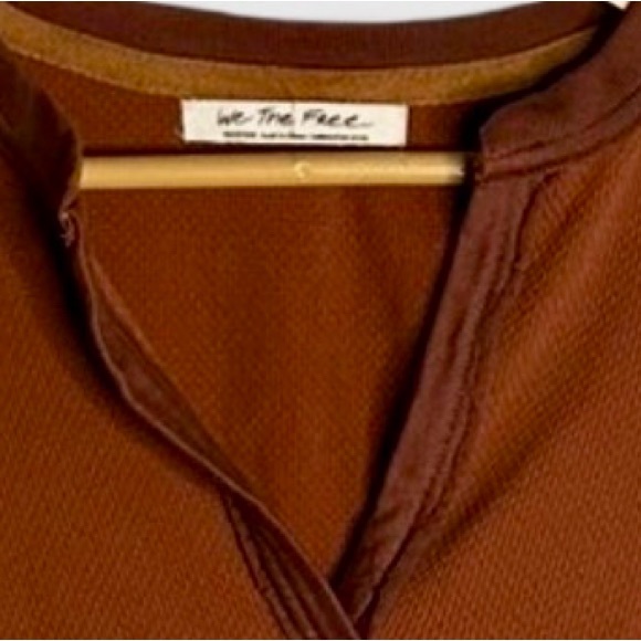 Free People-Mikah Notch Neck top-size M-Autumn Combo-NWT - Picture 4 of 8